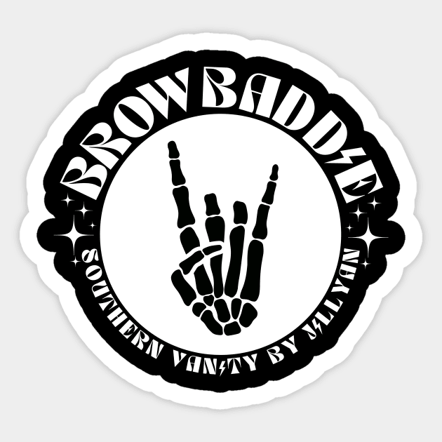 Brow Baddie Sticker by SouthernVanityByJillyan